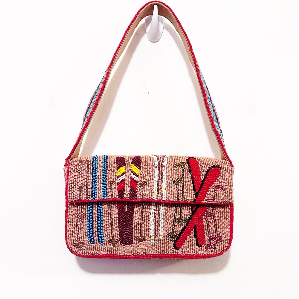 Anthropologie The Fiona Beaded Bag: Winter Icon Edition OG Ski - Picture 5 of 8